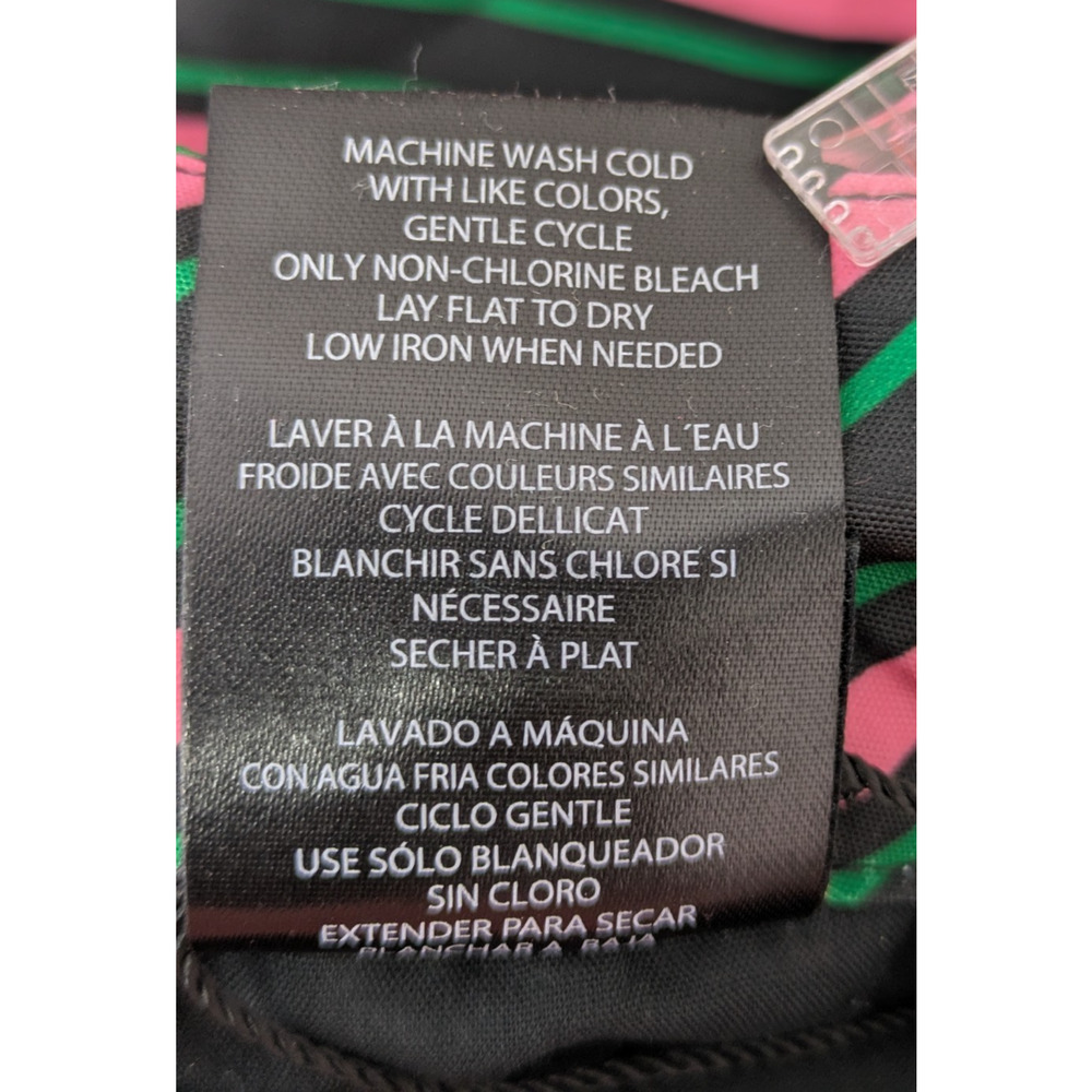Adult Wicked Striped Bubble Graphic Mini Skirt Medium Green Pink Black - Picture 9 of 10